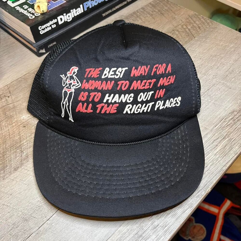 Vintage graphic saying Men's Black Hat